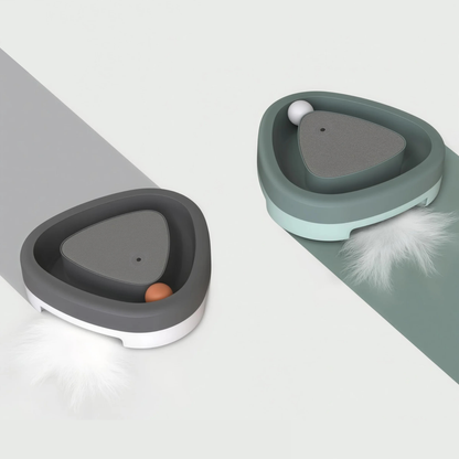 Jouet Triangle Intelligent et Griffoir – Plumes et Stimulation