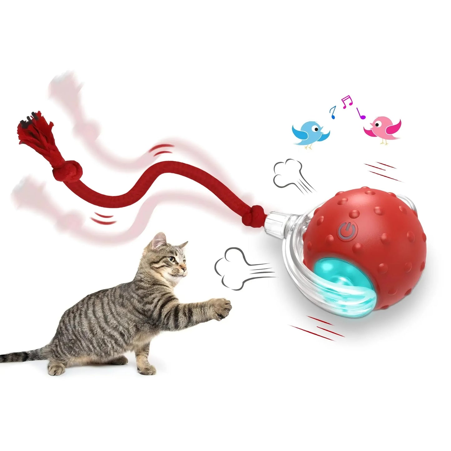 Balle de Jeu Intelligente pour Chat - Stimule l'Instinct Chasseur