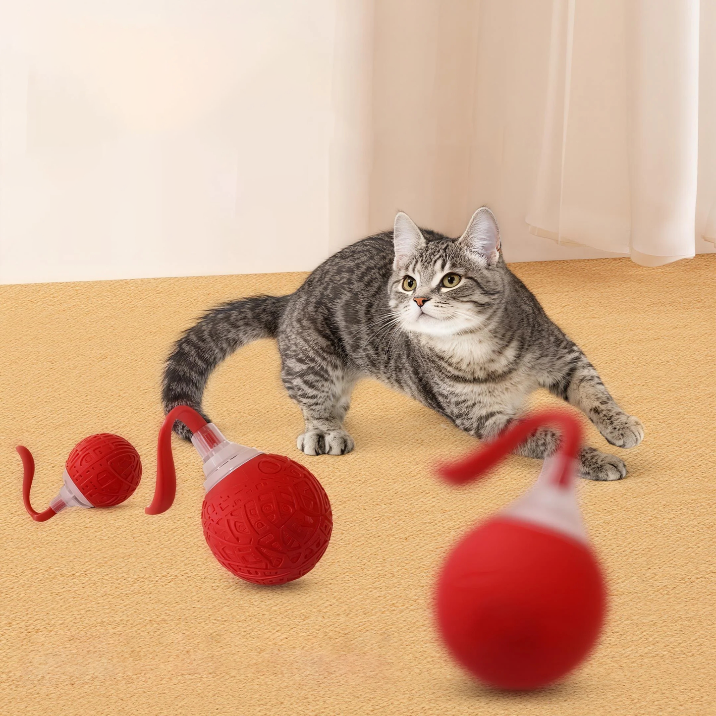 Balle de Jeu Intelligente pour Chat - Stimule l'Instinct Chasseur