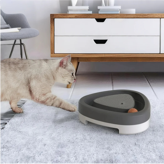 Jouet Triangle Intelligent et Griffoir – Plumes et Stimulation